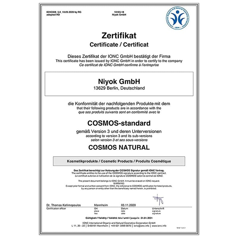 Niyok® 2-in-1 solid shower and care, solid shower gel without