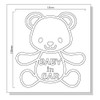 nc-smile BABY IN CAR Sticker Bear (White)