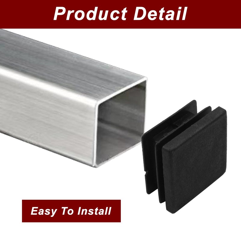 LifCratms 12 Pack 1-1/4 Inch (32mm) Square Plastic Plug, Square