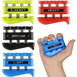 4Pcs Finger Enhancer - Ejercicio de Fuerza para Dedos,Entrenador de Mano Ajustable para Músicos,Escaladores y Terapia,Ejercitador de Mano para Restaurar y Fortalecer las Articulaciones de los Dedos