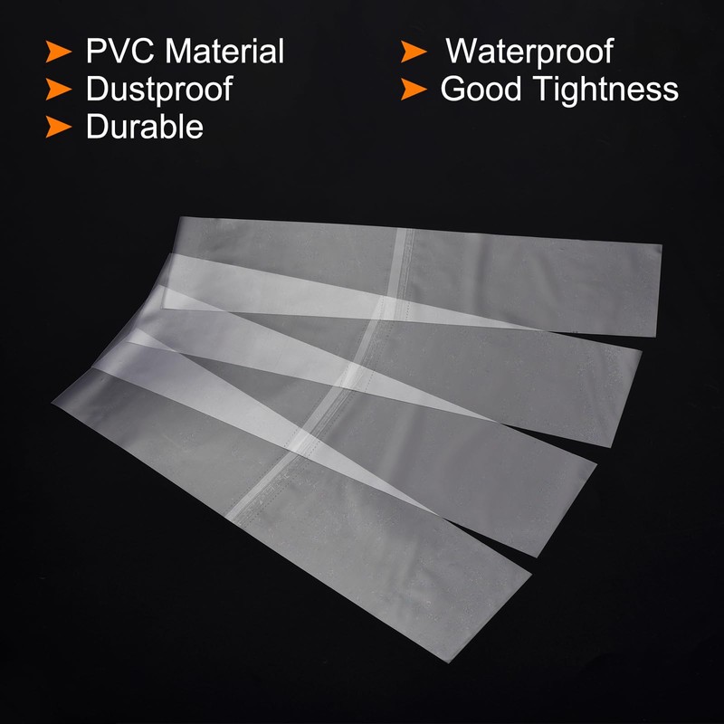 PATIKIL 210mm x 50mm Perforated Shrink Bands, 400 Pack PVC