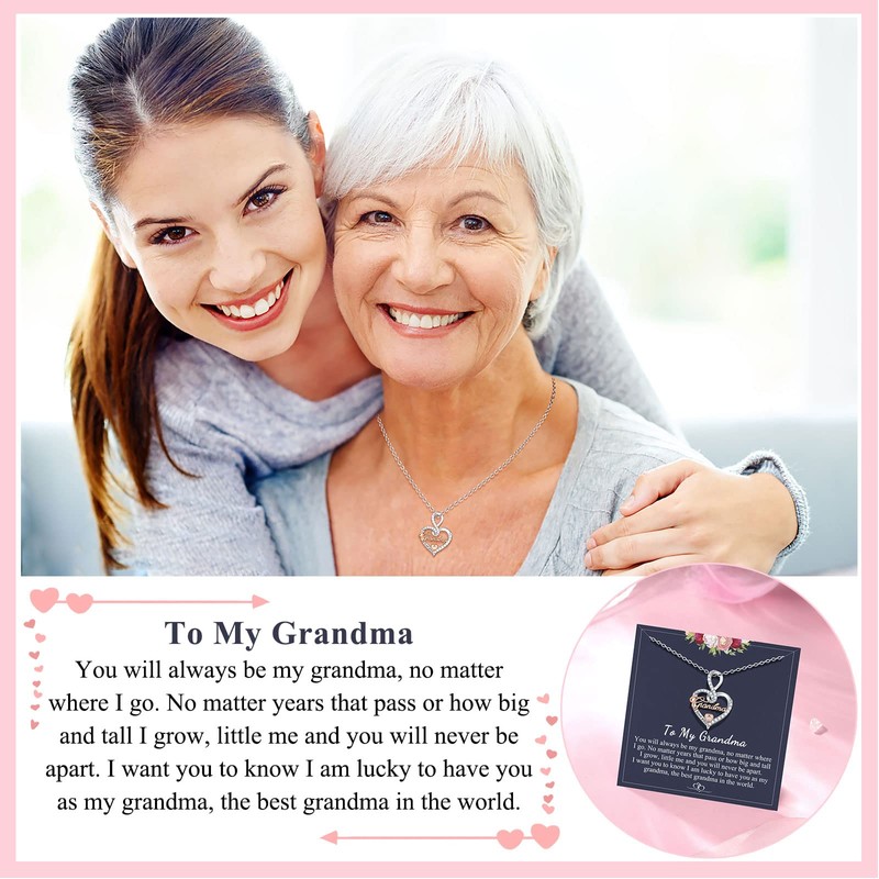 PINKDODO Grandma Gifts for Grandma Christmas Gift, Grandma Necklace, Best