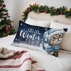 Rustic Christmas Winter Cat Pillow Covers 12x20, Cat Lover Lady