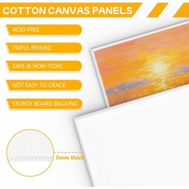 ANEWSERA 10 Pcs Canvas for Painting 15x20cm Blank Canvas Boards, Oil Paint & Wet Water Art Media, Canvases for Professional Artist, Hobby Painters & Beginners