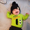 Funky Junque Exclusives Baby Knit Hat with Fur Pom Pom