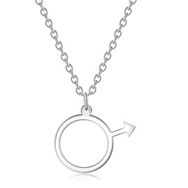 Medsor Male Symbol Necklace for Men Stainless Steel Male Pendant