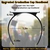 eboozone Graduation Cap Headband Insert - Secures Grad Hat &