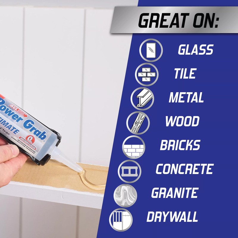 Loctite Power Grab Ultimate Crystal Clear Construction Adhesive, 9 fl