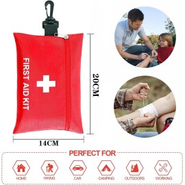 Msccea First Aid Kit - 97 Piece - Small Travel Kit, Ideal for Cars,...
