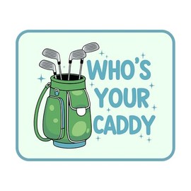 Who's Your Caddy Patch 3 Inches Funny Golf Men, Golf Clubs, Professional Golfers Humor Iron On/Sew On Embroidery Fabric Applique Patches for Trucker Hat Clothes Backpack DIY Accessories Friend Gift