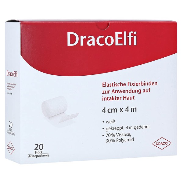 Dracoelfi Elastic Fixation Bandage 4 cm x 4 m Creped