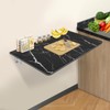 QUSKLISU Folding Wall Mount Desk, Floating Computer Desk Fold Down
