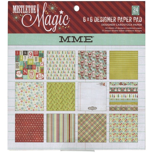 My Mind's Eye Mistletoe Magic 6x6 Paper Pad, Multi-Colour