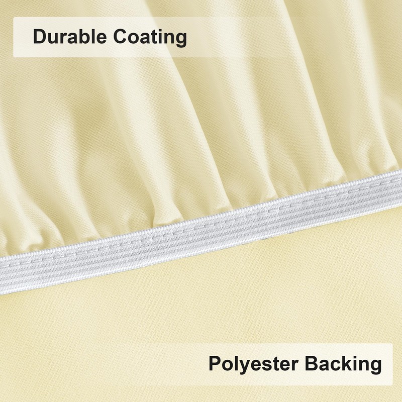 Obstal Fitted Round Table Cloth, Reversible Waterproof Stain Resistant Elastic