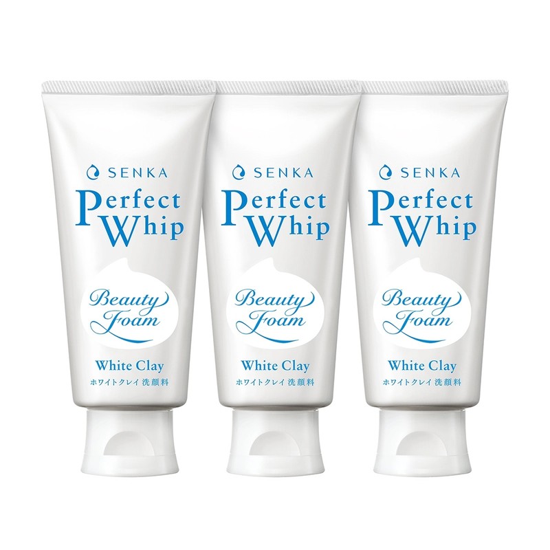 Senka Perfect Beauty Foam Cleansing Foam x 3 White Clay