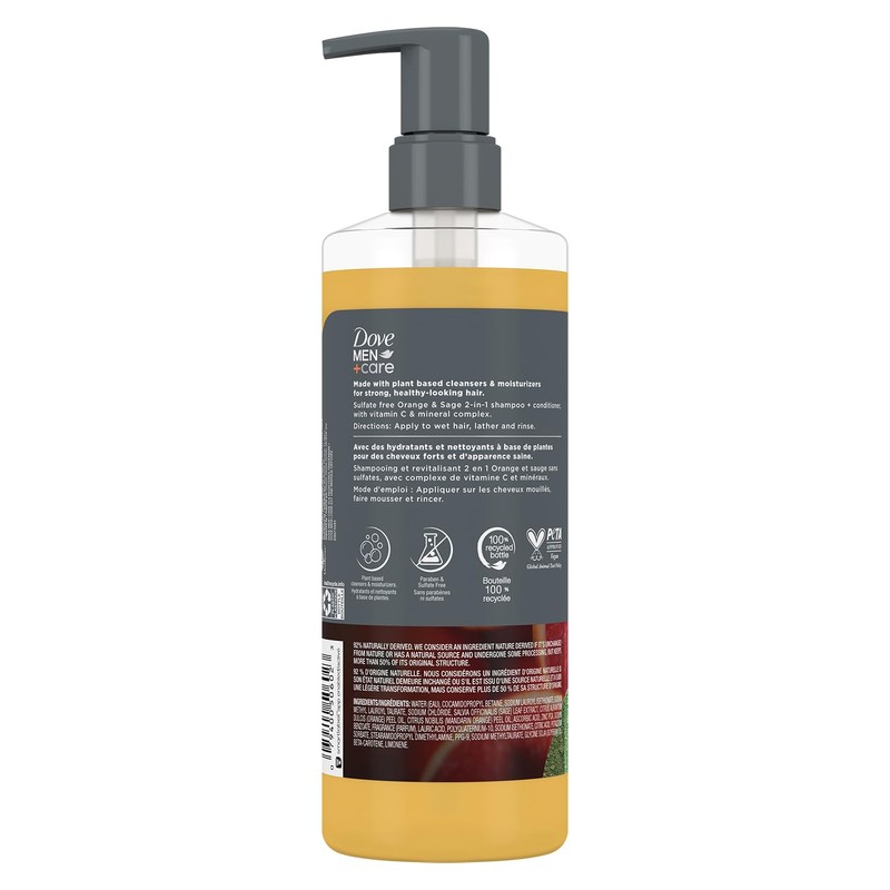 Dove Men+Care Shampoo and Conditioner 2-in-1, 2-Pack – Pure Fresh