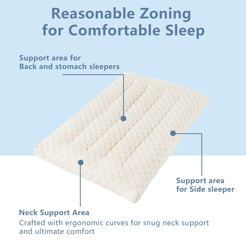 YOUR MOON Flat Thin Pillows King Size for Sleeping, 2.7