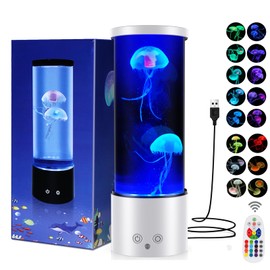 Jellyfish Lamp, Soarling Jellyfish Lamp, LED Jellyfish Lamp with 17 Colours, 4 Light Modes, Jellyfish Lamp Aquarium for Children Adults, Jellyfish Lamps, Mood Light for Relaxation, Home Decoration