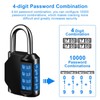 MOXYOY G0018 Combination Padlock 4 Digit Locker for Gym, Black