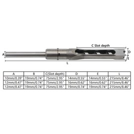 Pxyelec 3 Piece Woodworking Square Hole Drill Bit Set Mortise Chisel Set Countersink Bits Hole Saw Power Tool Set 9/16 5/8 3/4"