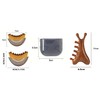 Lymph Contour Face Brush Set Sandalwood Gua Sha Massager Ergonomic