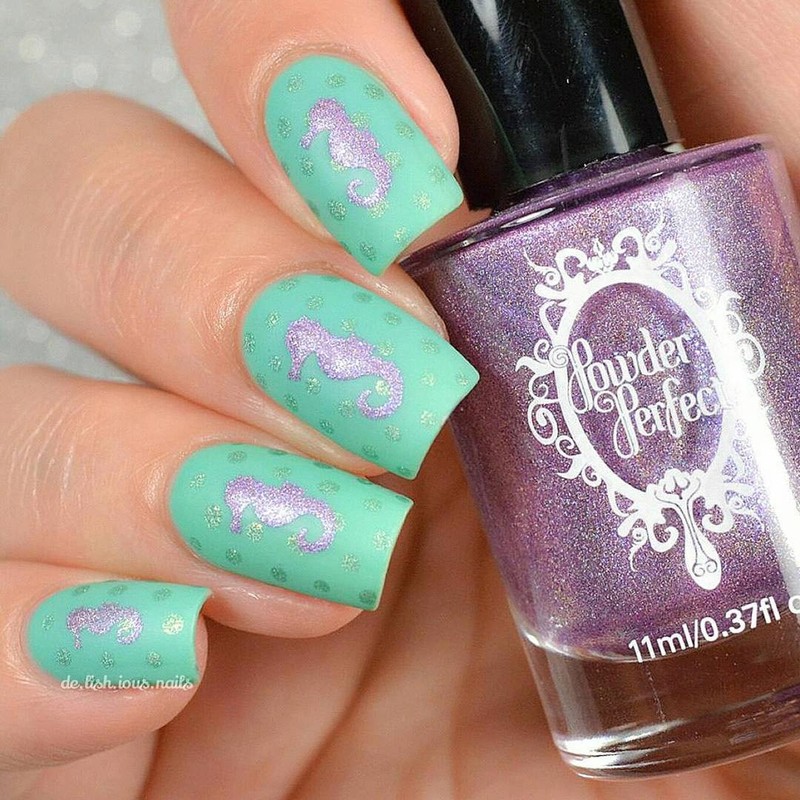 Whats Up Nails - Seahorse Vinyl Stencils for Nail Art