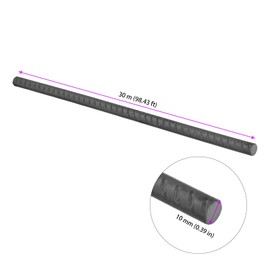 SHEUTSAN 30PCS 12 Inch Rebar Stakes, Black Round Rebar Stakes, Rebar Ground Anchor Stakes for Concrete Forming, Gardening, Camping Tent