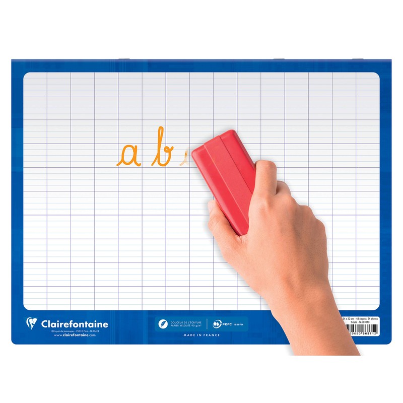 Clairefontaine Cahier Magique 66311C Notebook Double-Sided and Washable Slate Cover