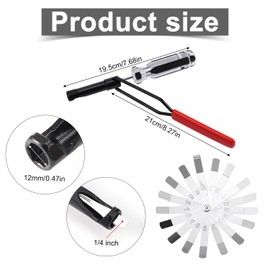 Valve Adjustment Tool, Valve Lash Adjustment Tool with Gauge Jam Nut Valve Grinding Tool Valve Lapping Guiding Removal Tool Compatible with Honda Mazda Nissan Auto Vehicle Engines