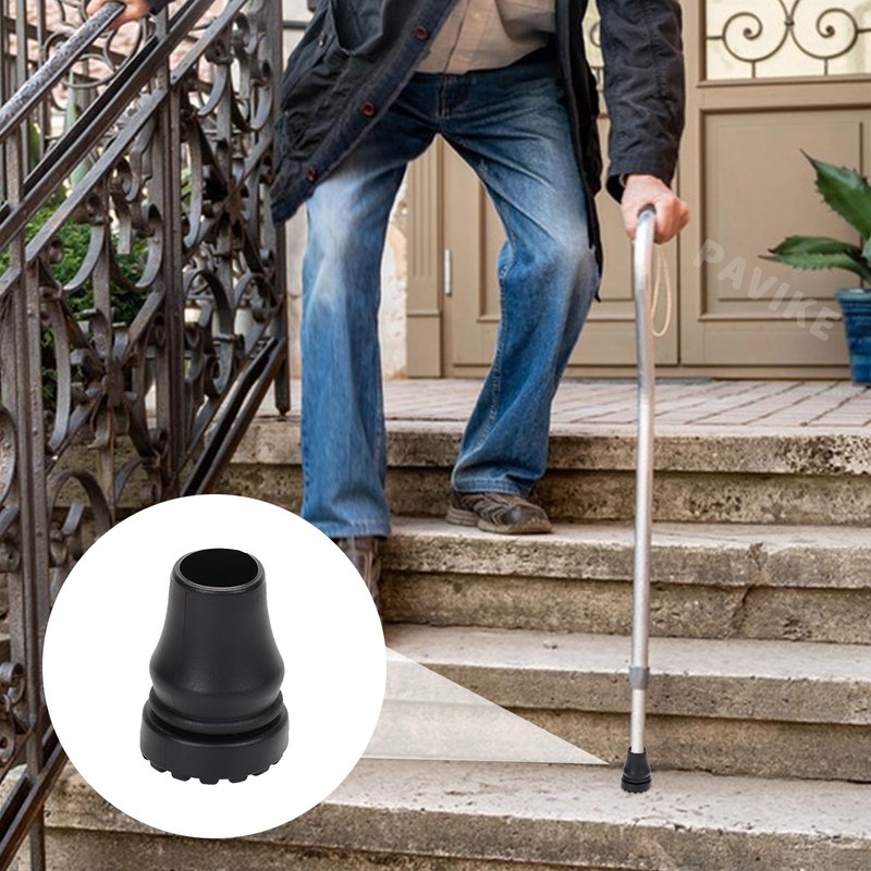 PAVIKE 杖先ゴム 19mm 2枚組 杖先替えゴム 杖先 交換用 杖ゴム 杖用アクセサリ 先端キャップ