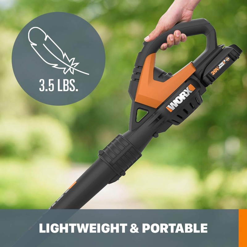 WORX WG545.9 20V Cordless Leaf Blower, Electric Blowers for Lawn
