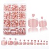 240Pcs White French Tip Press on Toenails Short Toenail Press