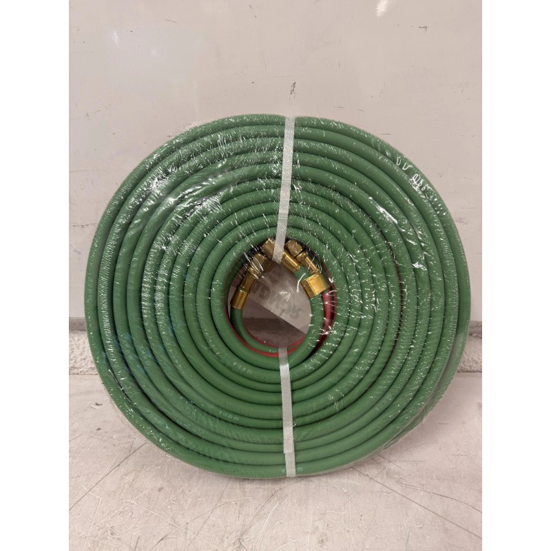 Radnor 1/4" x 50' EPDM Rubber Twin Welding Hoses W/BB