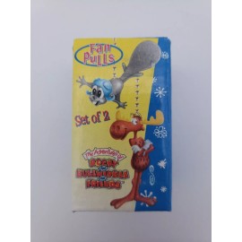 Rocky and Bullwinkle Ceiling Fan Light Pull Chain Set New Vintage Old Stock!!