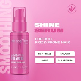 Lee Stafford Shine Hair Serum | Illuminate & Shine - Best Anti Frizz Styling Oil for Dry & Damaged Hair, Adds Bonding Moisture to Smooth Dull Strands, for Men & Women, After Blowout Coat, 1.7 Fl Oz