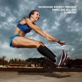 Sock Exchange Compression Socks, Anti-Fatigue Travel Flight Socks for Women & Men Circulation, Women's Flat Knit Knee Socks, Soft Breathable Cotton Blend Women’s Calf Socks (S/M Size, 2 Pack)