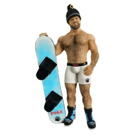 December Diamonds Poke The Bear Series 55-55320 Snowboard Bear