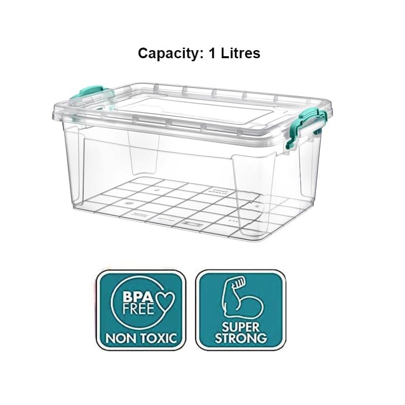 Best House Rectangle Multifunctional Clear Plastic Storage Boxes Containers with