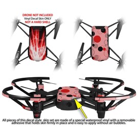 Skin Decal Wrap 2 Pack for DJI Ryze Tello Drone Lightning Red Drone NOT Included