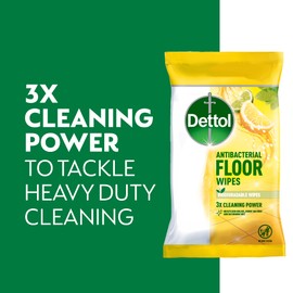 Dettol Floor Wipes Cleaning Lemon and Lime, 25 Wipes