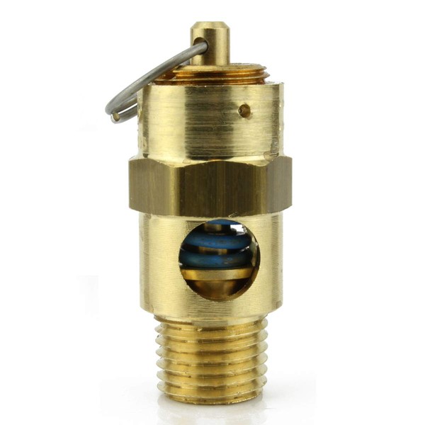 UPE Group New 1/4" ASME Brass Safety Relief Valve 140 PSI American Made Compressed air pop Off Valve