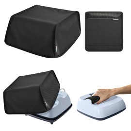 Dust Cover Nylon Fabric Protector for Cricut Easy Press 2, Protect Cover for Heat Press Machine with a Protective Handle (Black, Dust Cover+Handle, 9"x9")
