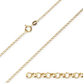 Christopher James of London CJoL - 9ct Gold Plated on 925 Sterling Silver 20" (51cm) 2mm Wide Belcher Chain In Simple Gift Bag - 3.3g