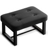 ITSST Small Ottoman，Foot Rest Stool,Leather Step Stool for Under Desk,Rectangular