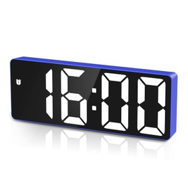 Digital Alarm Clock, LED Clock, Electronic Table Clock with Temperature Display, Travel Alarm Clock, Adjustable Brightness, 12/24H Display, for Home, Bedroom, Office, Children, Elderly
