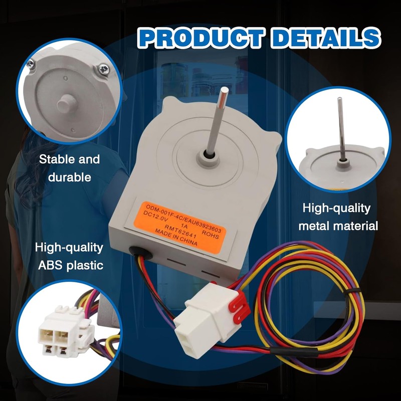 Replace EAU65058305 Refrigerator Evaporator Fan Motor Assembly Compatible with LG