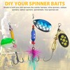 Fishing Spinner Clevis Kit,400pcs Easy Spin Spinner Clevis Quick Change