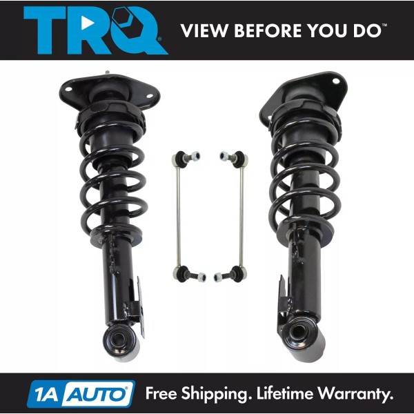 TRQ Rear Complete Loaded Shock Strut Spring Assembly Sway Bar