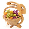 GMMH Bamboo Fruit Bowl Decorative Folding Hare Motif