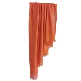 Harewom Lightweight Gauze Linen Feeling Shawl Wraps for Women Beach Summer Scarf for Evening Wedding Dresses Orange